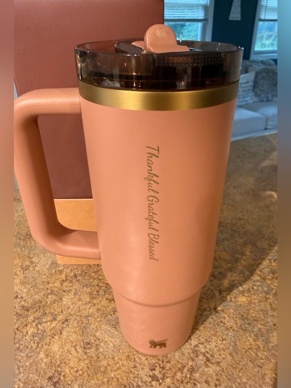 ♥️New Stanley “Thankful Grateful Blessed” 30oz Tumbler in Latte